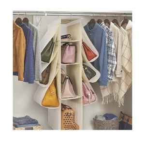 Hanging Purse Handbag Organizer Nonwoven Multi Pockets Hanging Closet Storage Bags Wardrobe Housewares