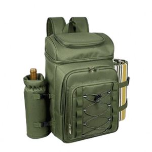 <b>Picnic</b> <b>Basket</b> Backpack for 4 Person with Blanket, Insulated Leakproof Cooler Compartment, Wine Holder, Cutlery <b>Set</b> - Product Image 3