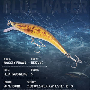 Señuelo duro de pesca en agua salada, señuelo de natación, señuelo minnow de hundimiento, señuelo para jigging, señuelo para lucio, lubina, salmón, bacalao, marlín, zander, cebo de camarón - Product Image 2