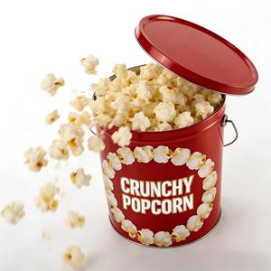 Cubo de Metal de Lujo para Regalo de Navidad, 3.5 Galones, Apto para Alimentos, con Asa, Redondo, para Palomitas de Maíz - Product Image 2