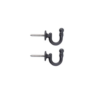 Crochets modernes à tête unique en zinc et <span class=keywords><strong>PVC</strong></span> <span class=keywords><strong>pour</strong></span> rideaux en métal <span class=keywords><strong>Support</strong></span> mural <span class=keywords><strong>pour</strong></span> embrasses <span class=keywords><strong>de</strong></span> fenêtre 25mm écologique quatre saisons - Product Image 2