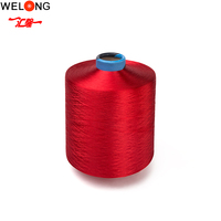 Prix de gros d'usine polyester DTY 300D 96F fil de filament de polyester de couleur teint par dopant