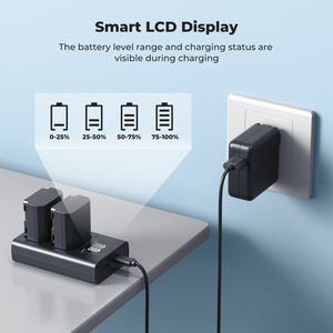 K&F Concept Lot de 2 batteries rechargeables NP-FZ100 2600mAh et chargeur pour <span class=keywords><strong>Sony</strong></span> ZV-E1, ZV-E10ii, Alpha <span class=keywords><strong>9</strong></span> <span class=keywords><strong>II</strong></span>, A9S, FX3, FX30 - Product Image 3