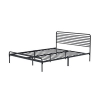 Lit Moderne Portable en Fer Forgé, Réglable, pour Chambre à Coucher (Queen/King/Double/Single/Twin), Maison, Hôtel, École, Appartement, Salon