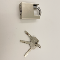 Cadenas à anse entièrement protégée de 50 mm, cadenas en acier haute sécurité antirouille pour portail, entrepôt, unité de stockage