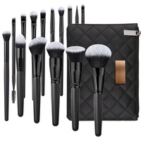 15 pièces ensemble de pinceaux de maquillage de qualité supérieure écologique accepter une marque privée kit de pinceaux de maquillage cosmétique multifonctionnel de luxe