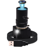 ELP 5-50mm Objectif Varifocal 8Megapixel 4K USB Caméra avec Webcam IMX179 8mp pour Android Linux Vidéo Industrielle