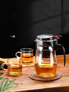 Hogar Oficina Camping Picnic Vidrio Tetera de vidrio con infusor y tapa para florecer y hojas sueltas - Product Image 6