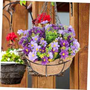 ตะกร้าดอกไม้ประดิษฐ์ OH ARTS ดอกเดซี่ผ้าไหม ทนรังสียูวี สำหรับตกแต่งสวนในร่มและกลางแจ้ง ลานบ้าน คริสต์มาส วันรับปริญญา วันฮาโลวีน - Product Image 6