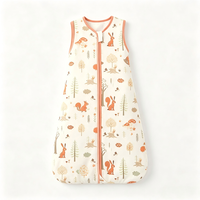 Sac de couchage pour bébé en coton doux, sans manches, respectueux de la peau, à motif personnalisé OEM, pour usage domestique, directement de l'usine