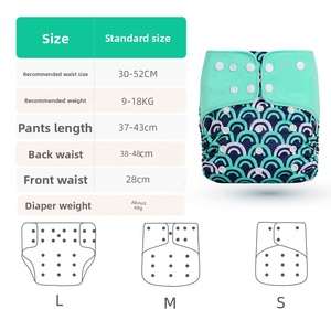 Couches lavables en microfibre pour bébé, unisexes, bon marché, directement de l'usine, réutilisables, avec boutons-pression réglables, anti-fuites - Product Image 2