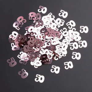 Anniversario di matrimonio e trentesimo compleanno decorazioni da tavolo <span class=keywords><strong>Confetti</strong></span> numero lamina metallica per festa a tema anniversario - Product Image 5