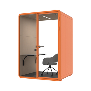 Wholesale Acoustic Phone Booth High Density Soundproof Office Pod Indoor Private Cabin with Desk Chair - Product Image 6