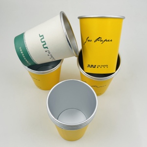 Vasos de Papel Desechables de Doble Pared Personalizados para Helado, Café, Leche, Té, Agua, Vaso de Plástico PET para Cafetería - Product Image 6