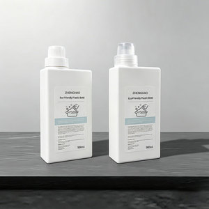 Botella <span class=keywords><strong>de</strong></span> Plástico HDPE Blanca Rectangular <span class=keywords><strong>de</strong></span> 900 ml, Moderna y <span class=keywords><strong>de</strong></span> Lujo, para Detergente Líquido o Suavizante <span class=keywords><strong>de</strong></span> Ropa - Product Image 1