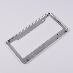 Cadre de <span class=keywords><strong>plaque</strong></span> d'<span class=keywords><strong>immatriculation</strong></span> personnalisé en argent plaqué 3D avec logo, pour les États-Unis et le Canada, noir - Product Image 5