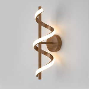 Luz de pared decorativa en espiral para pared, estilo moderno para pasillo, entrada, pasillo, sala de estar, mesita de noche, lámpara de lectura Simple - Product Image 1