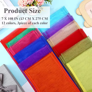 Rubans de chaise en organza polyester, nœuds, nœuds décoratifs, couvre-chaises, rubans réutilisables et lavables pour mariage, fête, banquet, événement - Product Image 2