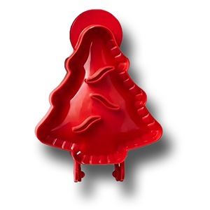 Christmas Cookie Baking Mold Set Red Christmas Tree Star Mitten Shapes Apple Pie Mold Tool ABS Material Hand Wash Only - Product Image 5