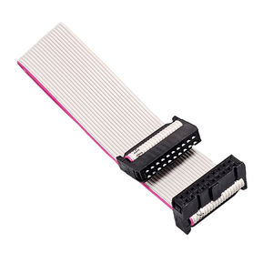สายเคเบิล IDC FC-20P 20 พิน ระยะห่าง 2.54 มม. สายเชื่อมต่อแบบแบนสีเทา สายริบบิ้นส่งข้อมูล - Product Image 1