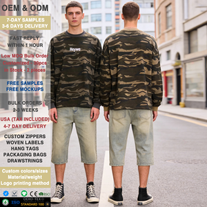 Chemises à manches longues pour hommes imprimées camouflage vintage de haute qualité, t-shirts pour hommes en coton 100% de qualité supérieure, design de créateur - Product Image 1