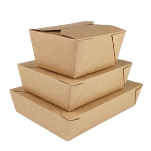 Offre Spéciale personnalisé imprimé Kraft déjeuner repas boîtes alimentaires jetables Restaurant emporter conteneurs avec conception articulée pour Sushi sucre - Product Image 4