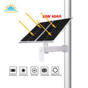Colin CL-SP8040 năng lượng mặt trời quang điện hệ thống phát điện 80W 40AH DC12V IP66 chống thấm nước rừng cháy giám sát giải pháp - Product Image 6