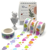 Hersteller Custom Holo graphic DIY Farbband Romantisches Papier Dekoratives Druck band mit stark klebendem Acryl zum Maskieren