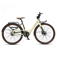 Vélo électrique urbain TXED Comfort Step Through avec cadre en alliage, pneus 700X38C, idéal pour les trajets quotidiens et le shopping
