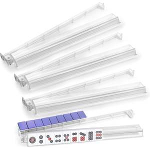 Support de Mahjong en Acrylique Premium 4 Pièces avec Poussoirs Intégrés, Bases Rotatives Transparentes, Accessoire de Table de Mahjong Fabriqué en Chine - Product Image 1