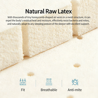 Matelas à ressorts ensachés de luxe, durable et respirant, avec mousse à mémoire de forme et latex naturel, idéal pour chambre d'étudiant