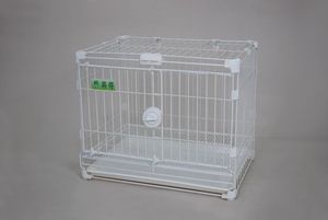 Köpek kafesi fabrika toptan katı desen tavşan ve köpek kafesi demir plastik tepsi ile kapalı kulübesi evcil hayvanlar için birden fazla boyut - Product Image 2