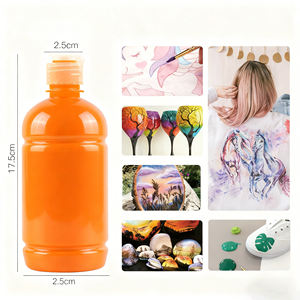 Hochdeckende 500ml Acrylfarbe in Flasche, Professionelle Qualität, Deckende Farbe für Glas, Papier, Leinwand, Wandbilder, Große Kunstprojekte, Großpackung - Product Image 3
