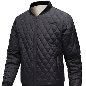 Veste en cuir vintage pour homme, automne-hiver, style décontracté, col montant, ourlet droit, poche zippée, teinture unie, coupe-vent - Product Image 1