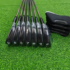Juego de Palos de <span class=keywords><strong>Golf</strong></span> para Diestros, Hierros de Acero Inoxidable Negros para Usuarios Diestros # Cabezas de Hierro Forjado 4-P - Product Image 1