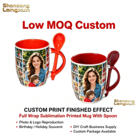 Mug en céramique isotherme 11 oz sans BPA, double couleur, pour sublimation et impression intégrale, vierge pour personnalisation, compatible lave-vaisselle et micro-ondes