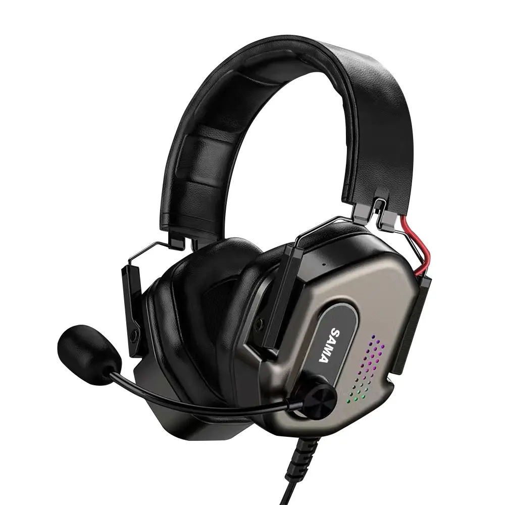 SAMA OEM 7.1 RGB Gamer Headset Wire Gaming Headphones Mic Stereo Headband Wired Gaming Headset