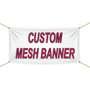 Custom Design Printing Fence Hanging Polyester Fabric Polyester Mesh Banner