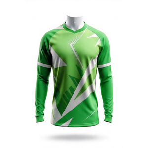 เสื้อเจอร์ซีย์แบบซับลิเมชั่นสั่งทำพิเศษ แขนยาว ทรงปกติ ผลิตจากโพลีเอสเตอร์ 100% สำหรับการแข่งขันและฝึกซ้อม ระบายอากาศได้ดี เหมาะสำหรับผู้ใหญ่ - Product Image 1
