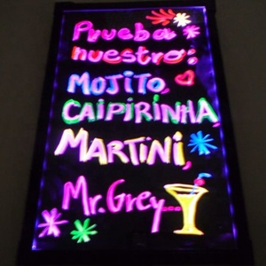 Mới đến Neon hiệu ứng nhà hàng menu dấu hiệu huỳnh quang màu sắc đánh dấu dẫn Tay Viết Bảng hiển thị tin nhắn - Product Image 5