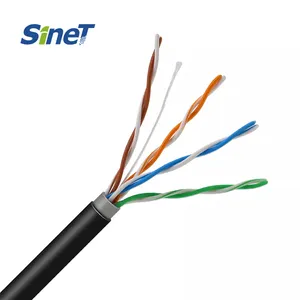 Оптовая продажа по лучшей цене, внешний Ethernet-кабель, 4 пары, твердая медь/CCA, наружный кабель Cat 5 с одной оболочкой 305 м, внешний кабель UTP