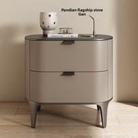Table de chevet compacte de style crème de luxe haut de gamme 2025, style crème, boîte de rangement accessible pour la chambre des enfants, chambre principale