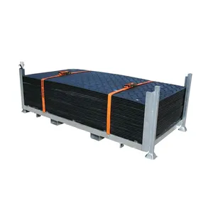 Temporary 4x8 Ft Black Plastic Hdpe Heavy Duty Temporary Construction Mat