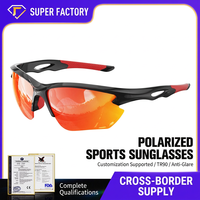 Lunettes de soleil de sport TR90 pour pickleball, étanches, légères, anti-buée, pour la course à pied et le cyclisme en extérieur