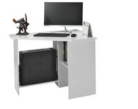 Table d'ordinateur en bois style Triangle moderne, petit espace noir, coin, bureau, avec bibliothèque, pour le bureau et la maison, offre spéciale