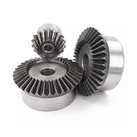 Engrenages spirales en acier 45 personnalisés pour machine de fraisage CNC - 2 pièces, engrenages coniques à rapport de vitesse 1:2, engrenages droits à 90 degrés
