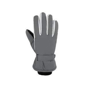 Gants de snowboard et de ski avec paume texturée en grille, panneaux latéraux bicolores, sangle de poignet réglable, équipement de sport d'hiver en plein air - Product Image 3