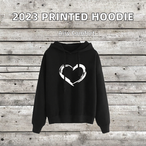 European American <b>Women's</b> Printed Hoodie Casual Long Sleeve Round Neck Jumper <b>Top</b> Breathable Hood Collar for Autumn/<b>Winter</b> - Product Image 2