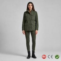 Veste de travail personnalisée pour femme, veste en coton à manches longues, multi-poches, style américain, du S au XL, OEM