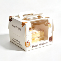 Boîtes à gâteaux personnalisées avec impression sur mesure, vente en gros, emballage alimentaire personnalisé, boîte d'emballage en papier pour pâtisserie Tiramisu avec fenêtre
